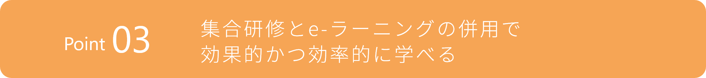 集合研修とe-ラーニングの併用で効果的かつ効率的に学べる